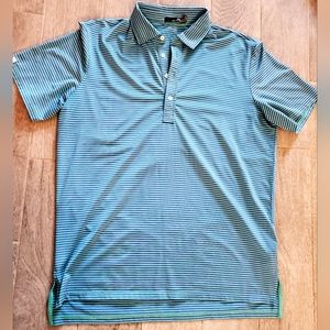 Ralph Lauren RLX Polo Shirt Golf Men Sz Large Short Sleeve performance striped